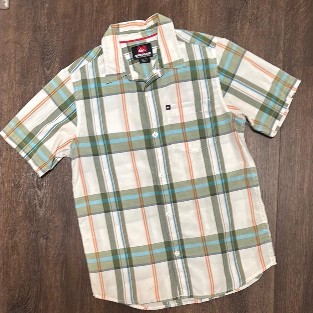 Quiksilver Green Plaid Shirt